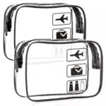 KOOSREEL Beauty Case Trasparente Approvato TSA, Trousse Impermeabile da Viaggio