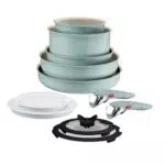 Lagostina Ingenio Pastel Set Padelle Antiaderenti con Manico Rimovibile Induzione Forno