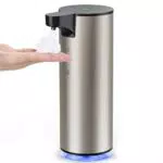 LAOPAO Dispenser Sapone Automatico Acciaio Inox con Sensore, Ricarica USB-C Impermeabile
