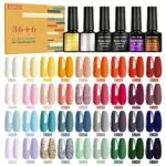 Levipe Smalto Semipermanente Gel Kit Professionale con Base e Top Coat UV LED