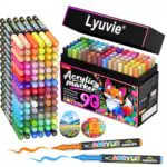 Lyuvie Pennarelli Acrilici a Base d'Acqua per Pittura su Roccia, Legno, Carta, Vetro