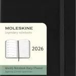 Moleskine Agenda Settimanale 2026 12 Mesi con Spazio Note e Copertina Rigida