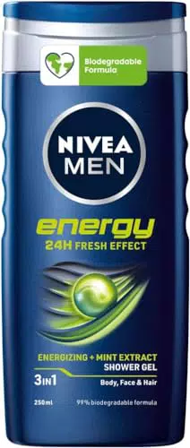 Nivea Men Energy Doccia Shampoo Rivitalizzante Uomo Corpo Viso Capelli Con Menta