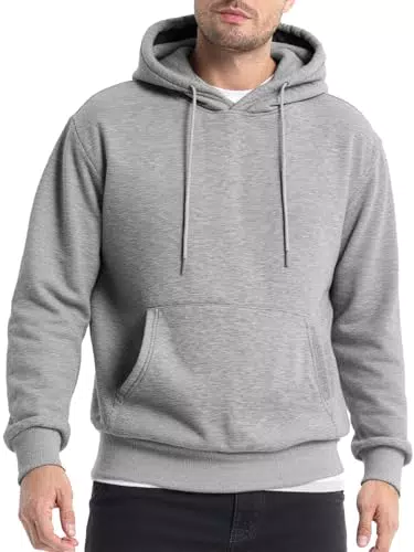 NLAND Felpa Con Cappuccio Uomo Basics Inverno Caldo Hoodie Manica Lunga In Pile