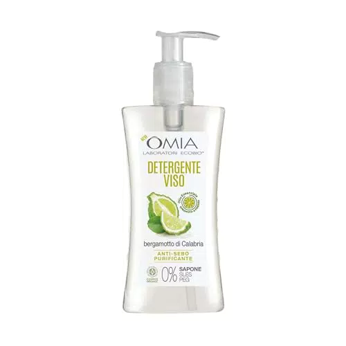 Omia Detergente Viso Purificante Anti-Sebo con Olio Essenziale di Bergamotto Bio