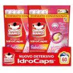Omino Bianco Idrocaps Detersivo Lavatrice in Capsule Salva Fibre Efficace Freddo