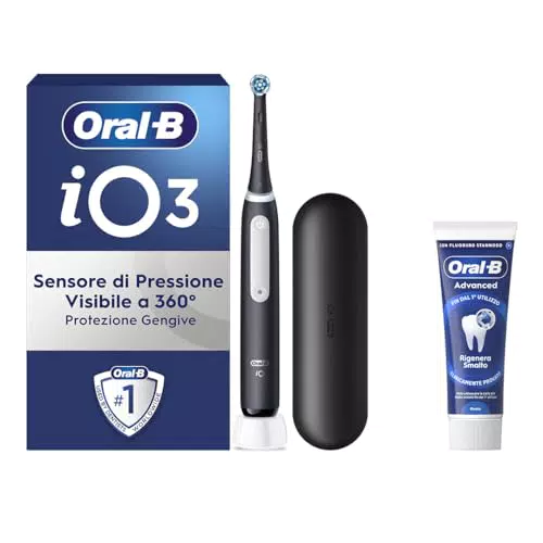 Oral-B Spazzolino Elettrico Ricaricabile Genius X Nero con Intelligenza Artificiale