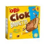 Oro Ciok Barretta Biscotto Croccante con Cioccolato al Latte e Riso Soffiato