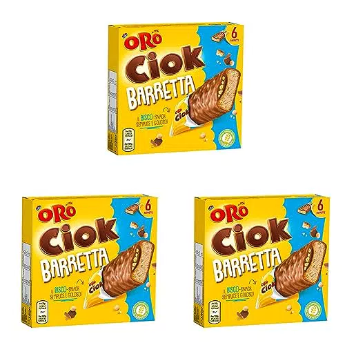 Oro Ciok Barrette al Cioccolato al latte - Confezione 6 barrette da 27g