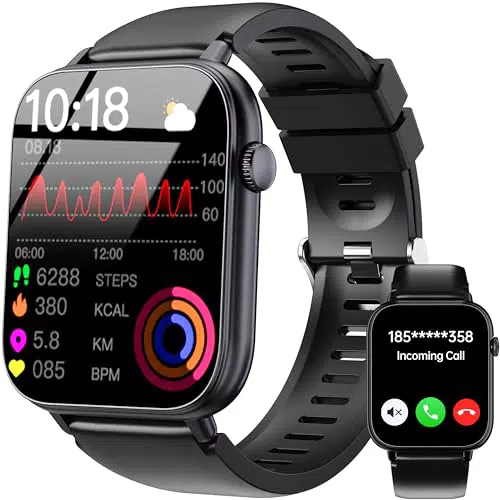 OUKITEL Smartwatch 1.83" Uomo Donna con Chiamate Bluetooth, Fitness Tracker Android iOS