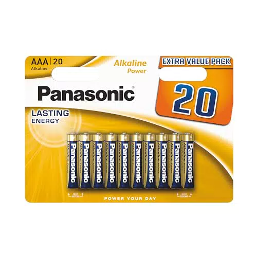 Panasonic Alkaline Power Batterie AAA Alcaline Affidabili per Telecomandi e Orologi