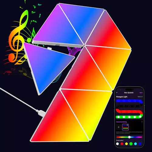 Triangle Light Pannello LED Triangolare RGB Lampada da Parete Smart per Gamer Room