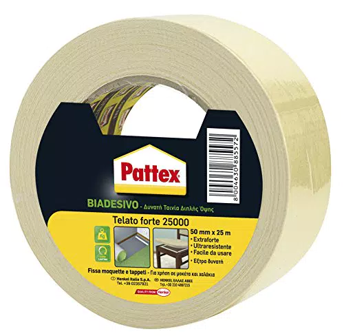 Pattex 25000 Biadesivo Telato Forte Universale per Uso Domestico e Fai da Te