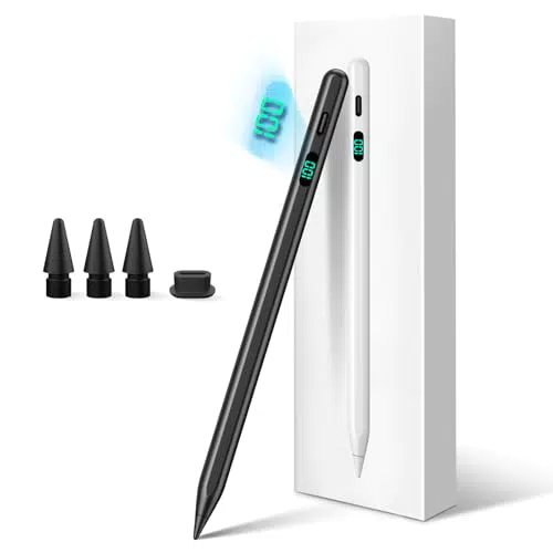 Penna Stylus per iPad 2018-2025 con Display LED, Carica Rapida e Alta Precisione