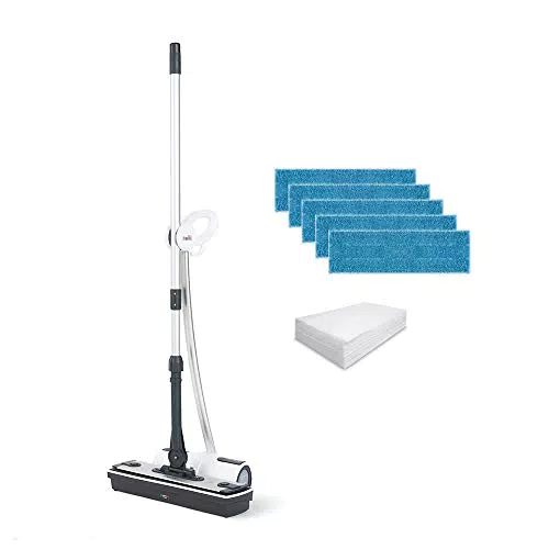 Polti Moppy White Premium Lavapavimenti a Vapore Senza Cavo per Pavimenti e Superfici