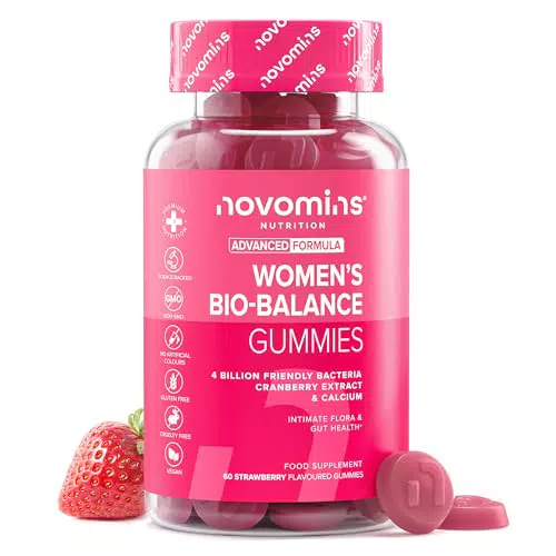 Novomins Probiotici Donna Gommose con Fermenti, Calcio e Mirtillo Rosso