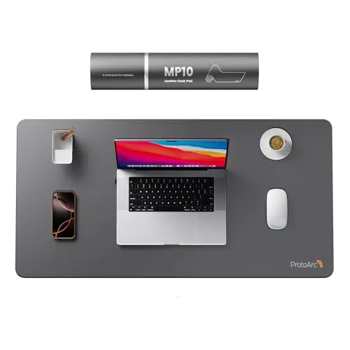 ProtoArc Tappetino da Scrivania Grande, Impermeabile e Facile da Pulire per Ufficio e Casa