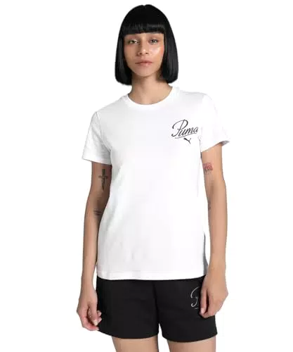 Puma T-Shirt Unisex Ess Script Maglietta Casual Comfort Cotone