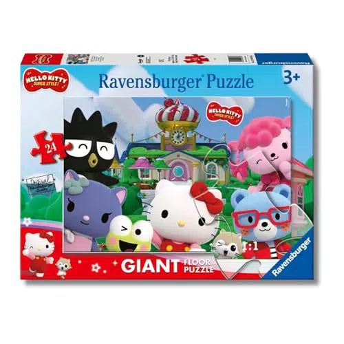 Ravensburger Puzzle Hello Kitty per Bambini 3 Anni, Gioco Educativo Pavimento