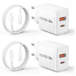 RAVIAD Caricatore USB C 20W con Cavo Lightning per iPhone 14 13 12 11 XS X