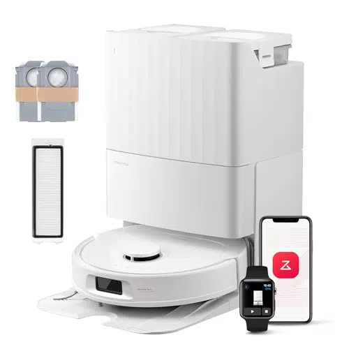 Roborock QV 35S Robot Aspirapolvere 10.000Pa Antigroviglio Stazione Autolavaggio