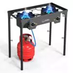 Soleilux Fornello 2 Fuochi Da Esterno GPL 3 In 1 Con Accensione Piezo Integrata