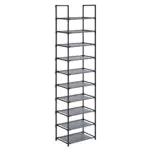 Songmics Scarpiera 10 Ripiani Metallo Scaffale Portascarpe Organizzatore Camera