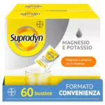 Supradyn Magnesio e Potassio Integratore Multivitaminico, 24 Bustine Effervescenti Senza Zucchero, Gusto Arancia