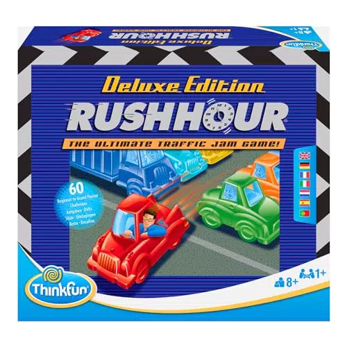 ThinkFun Rush Hour Deluxe Gioco da Tavolo Famiglia e Bambini 8+ Edizione Italiana