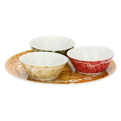 Thun Set Aperitivo Porcellana AbbracciAMI Piatti da Collezione Regalo Natale