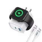 Topadre Caricabatterie USB C 20W 3 in 1 per iWatch Ultra SE 10 9 8 7 6 e iPhone 16 16 Pro 15