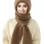 Wantonfy 2 in 1 Set Donna Cappello Beanie Invernale e Scaldacollo Moda