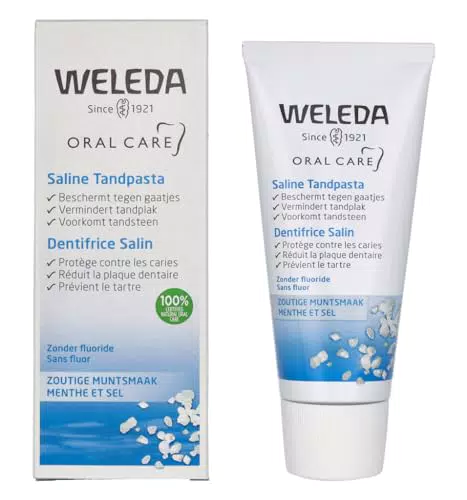 Weleda Dentifricio Salino senza Fluoro con Sale Marino contro Carie e Placca