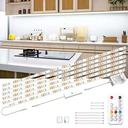 Wobsion Luce Led Sottopensile Cucina con Telecomando Dimmerabile per Interni