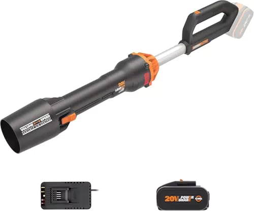 Worx WG543E Soffiatore a Batteria Brushless 20V con Batteria e Caricatore