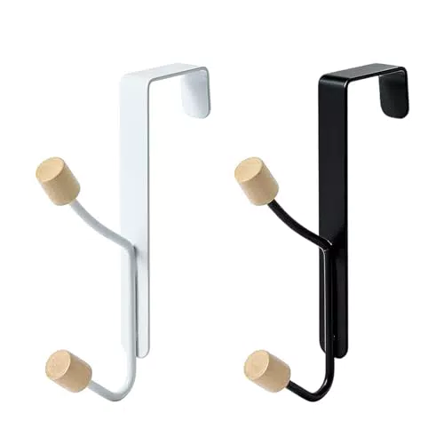 Xiluuyou Appendiabiti da Porta Antiruggine con Doppio Gancio Universale Guardaroba