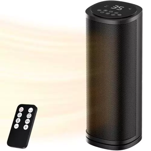 Stufa Elettrica 1800W a Basso Consumo con Telecomando e Timer per Bagno e Camera