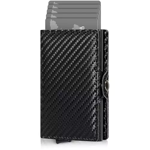 AISIR Porta Carte di Credito e Portafoglio Uomo con Scomparti Banconote e Monete