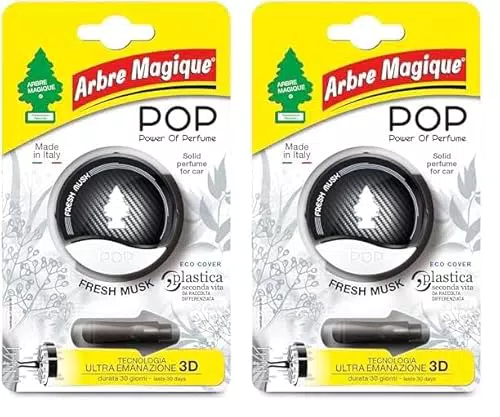 Arbre Magique POP Profumatore Auto Solido Fragranza Fresh Musk Durata 30 Giorni