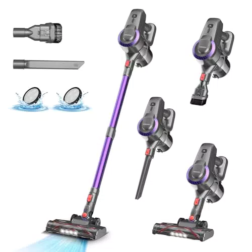 Aspirapolvere Senza Fili Potente Scopa Elettrica Ultraleggera per Peli Animali