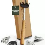 BAMBUA Manina Grattaschiena Allungabile - Manico in Bambù - Per Sensazioni di Grattamento Soddisfacenti - Gratta Schiena Mano Allungabile - Grattino Schiena - Idea Regalo