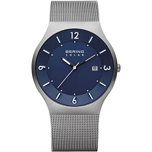 Bering Solar 14440-007 Orologio Uomo Acciaio, Maglia Milanese, Vetro Zaffiro