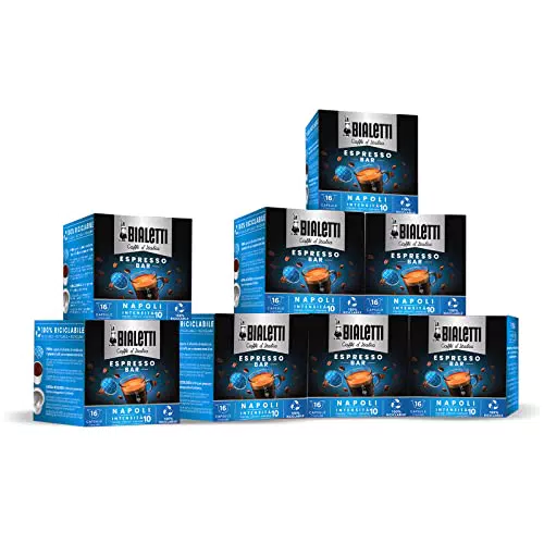 Bialetti Caffè d'Italia, Multipack 128 Capsule, 8 Box da 16 Capsule