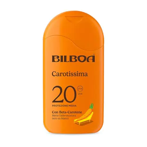 Bilboa Carotissima Latte Solare SPF 20 Abbronzante Corpo con Betacarotene