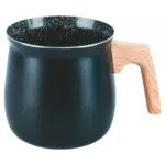 SìChef Bollilatte in Alluminio con Rivestimento in Ceramica e Manico Effetto Legno