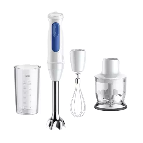 Braun MultiQuick 3 MQ30202M Minipimer Frullatore a Immersione con Frusta e Tritatutto