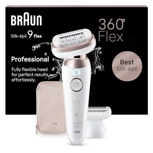 Braun Silk-épil 9 Flex Epilatore Donna con Testina Flessibile 360° Wet & Dry