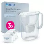Brita Caraffa Filtrante Style Essential Riduce Cloro Calcare PFAS Metalli Frigorifero