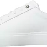 Calvin Klein Sneakers Donna in Pelle con Suola Preformata e Chiusura Lacci