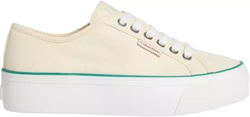 Calvin Klein Sneakers Donna Vulcanizzate con Plateau e Logo Tag